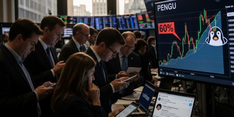 PENGU Soars 60% as Coinbase Signals Pudgy Penguins Partnership