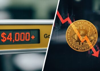 Gold Tops $4,000 as Bitcoin Dips on Dollar Strength