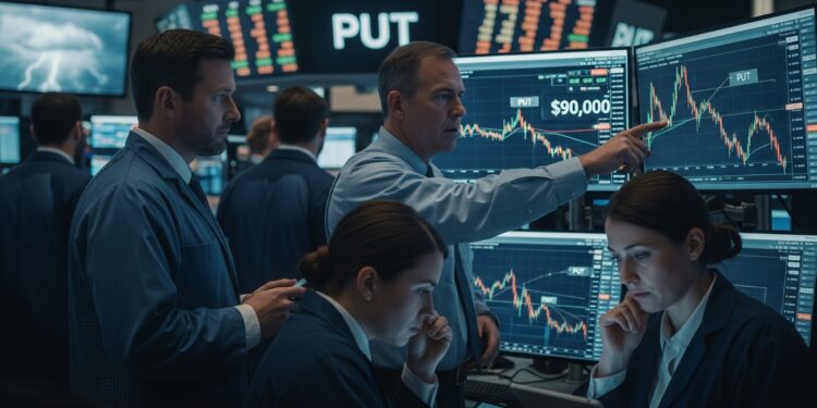 Bitcoin Traders Buy $1.9B in $90K Puts Amid Slide Fears
