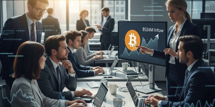 Bitcoin ETFs See $524M Inflow Surge